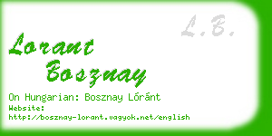 lorant bosznay business card