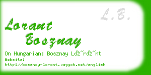 lorant bosznay business card